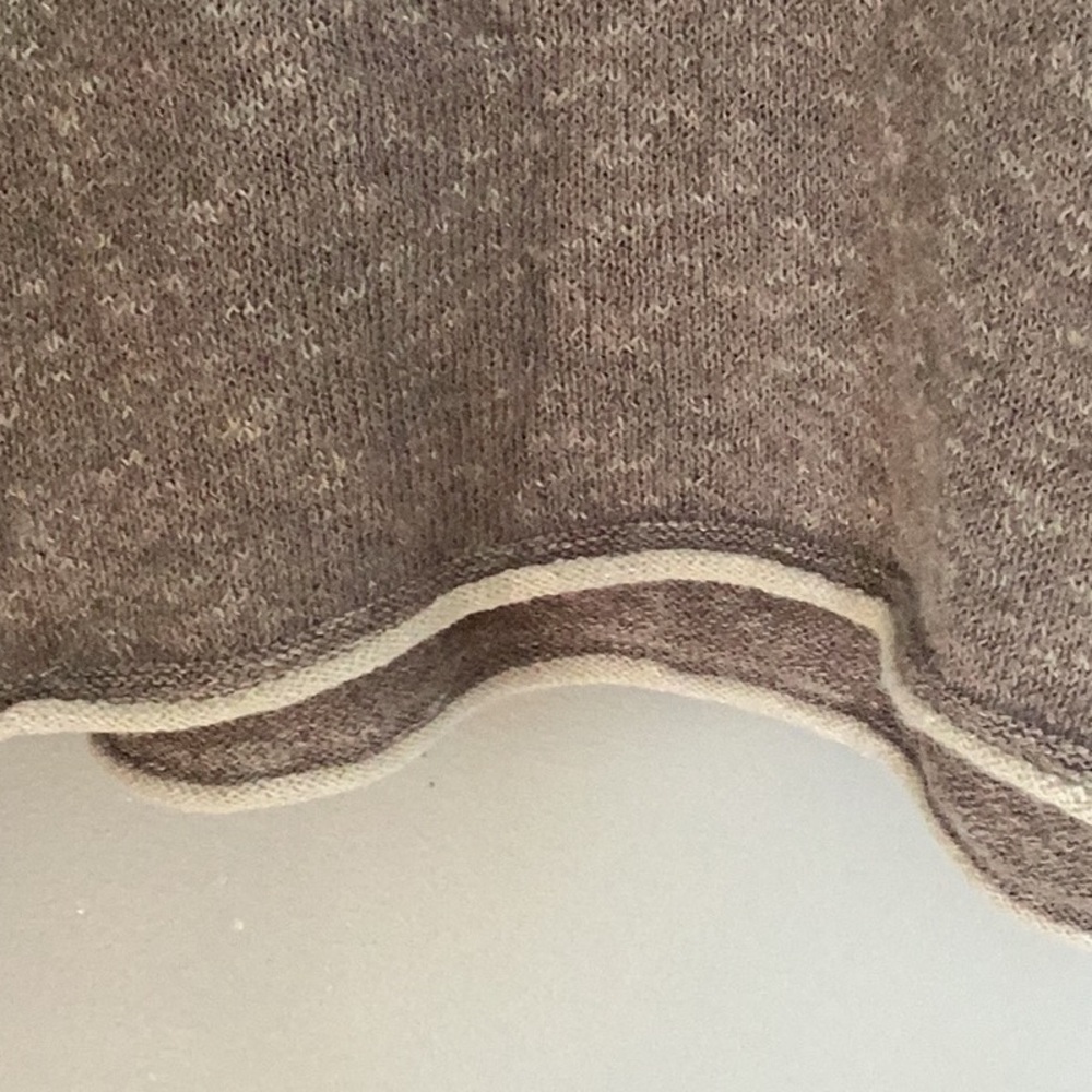Miracle USA light cotton, linen cropped sweater in tan and cream S/M - Picture 4 of 7